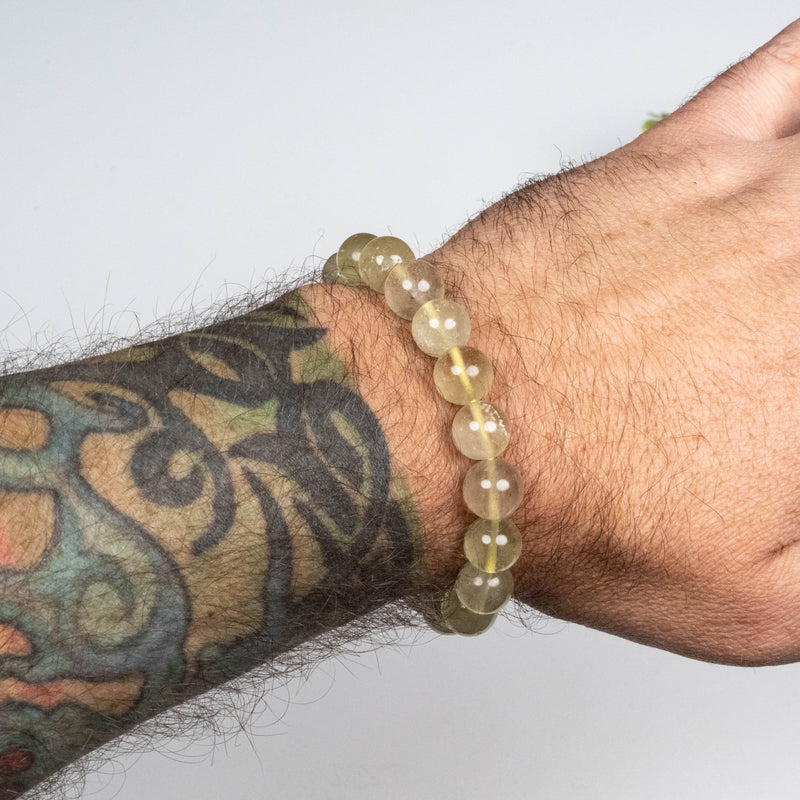 Libyan Desert Glass Bead Bracelet 28.09 g 11mm - InnerVision Crystals