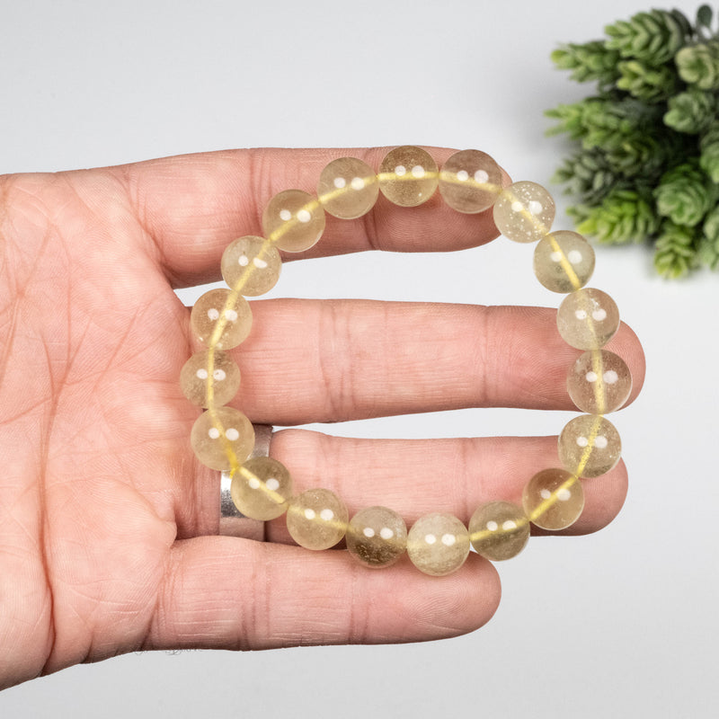Libyan Desert Glass Bead Bracelet 28.09 g 11mm - InnerVision Crystals