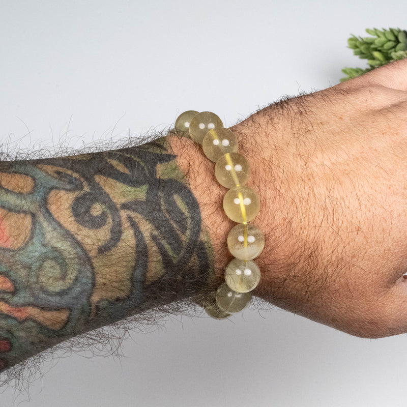 Libyan Desert Glass Bead Bracelet 43.85 g 13mm