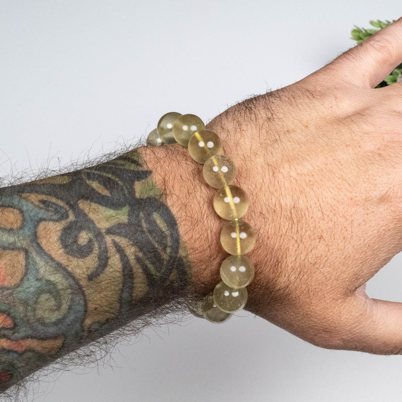 Libyan Desert Glass Bead Bracelet 46.46 g 13mm