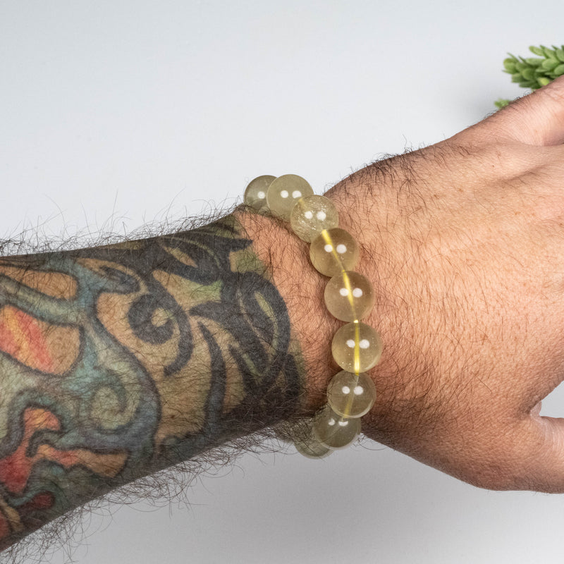 Libyan Desert Glass Bead Bracelet 49.09 g 14mm