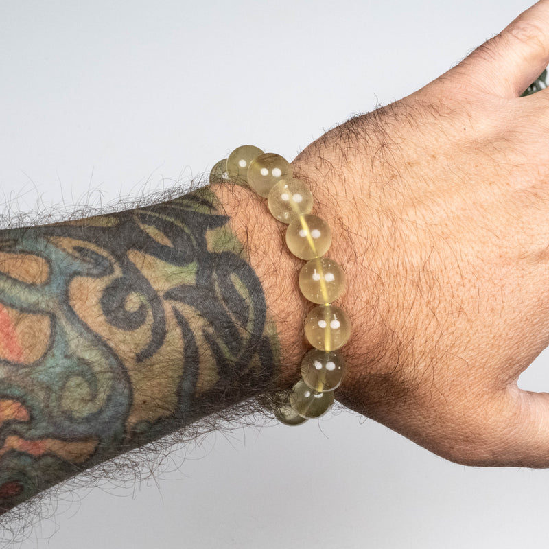 Libyan Desert Glass Bead Bracelet 39.73 g 12mm