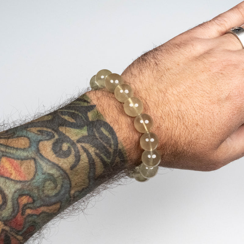 Libyan Desert Glass Bead Bracelet 47.80 g 13mm