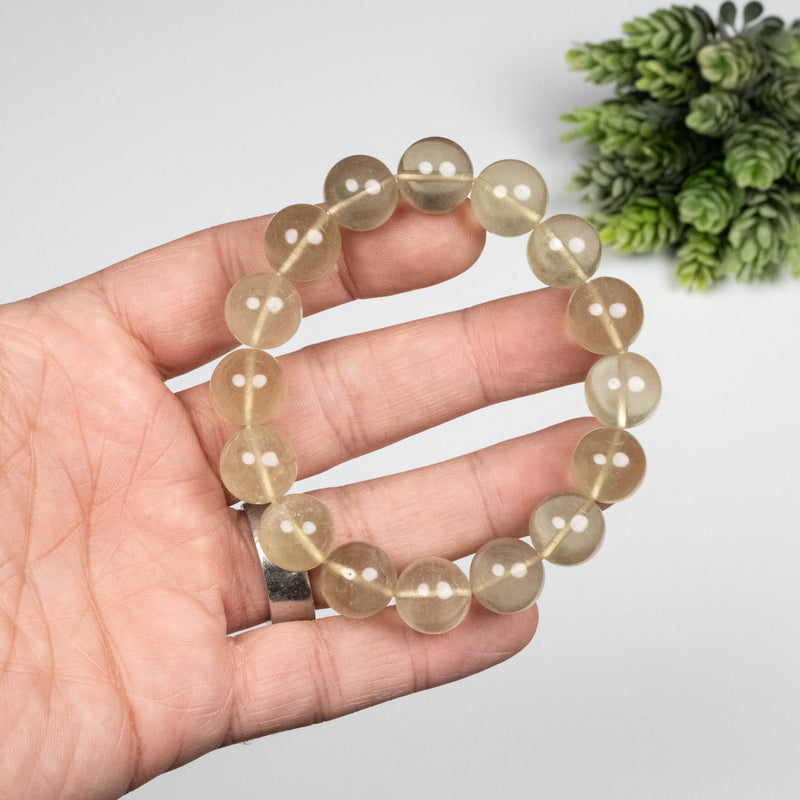 Libyan Desert Glass Bead Bracelet 47.80 g 13mm