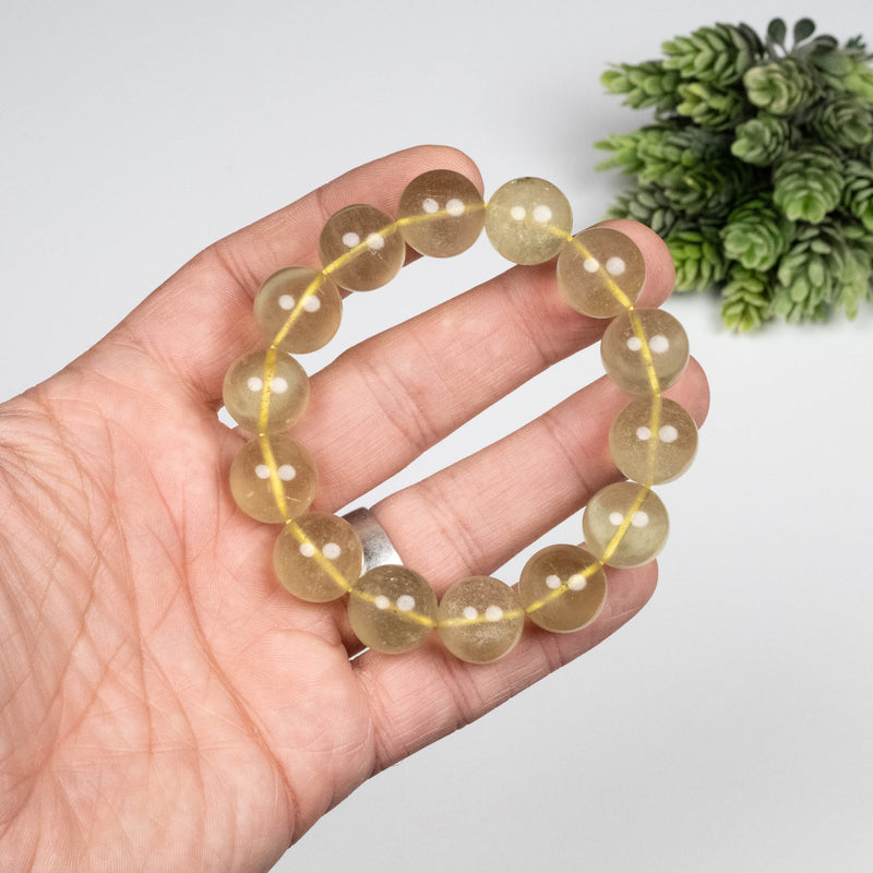 Libyan Desert Glass Bead Bracelet 56.91 g 15mm