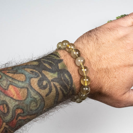 Libyan Desert Glass Bead Bracelet 35.58 g 12mm - InnerVision Crystals