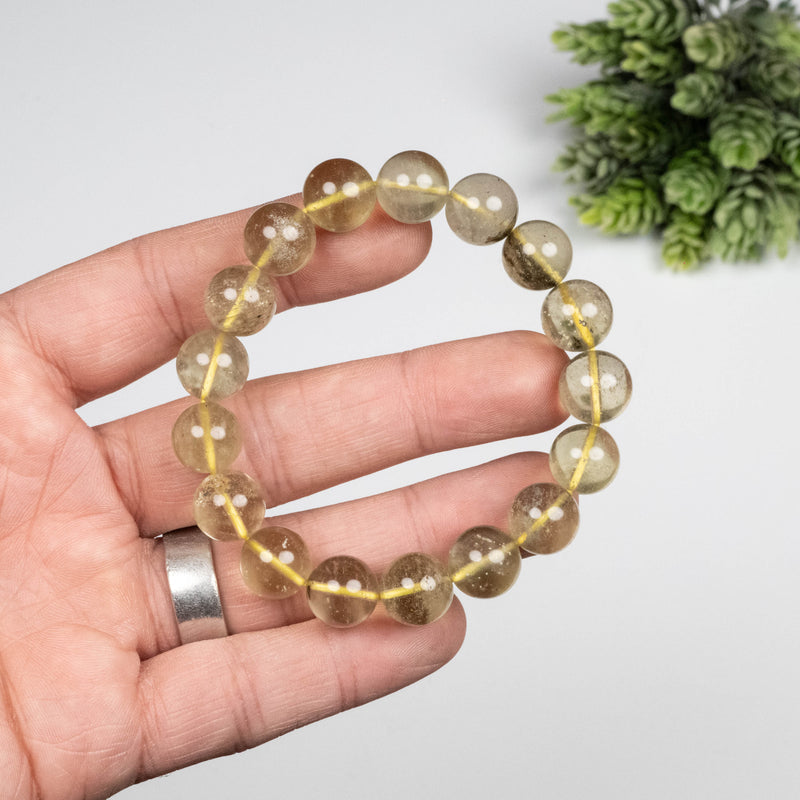 Libyan Desert Glass Bead Bracelet 35.58 g 12mm