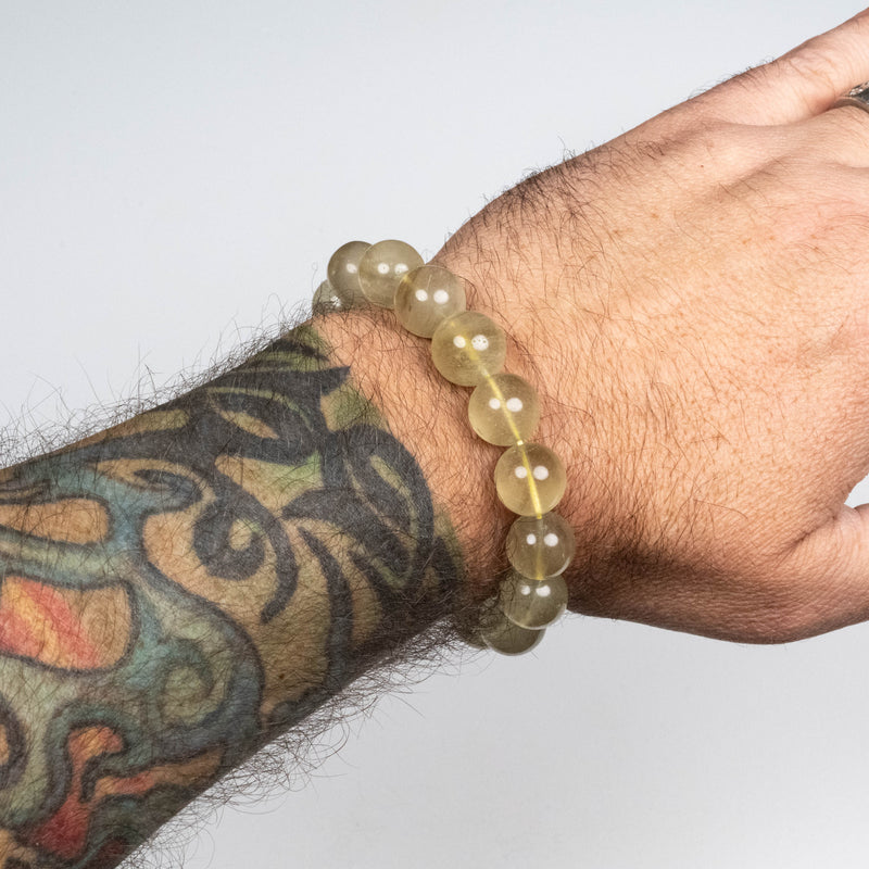 Libyan Desert Glass Bead Bracelet 42.65 g 13mm