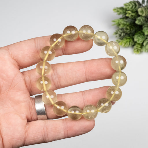 Libyan Desert Glass Bead Bracelet 39.73 g 12mm - InnerVision Crystals