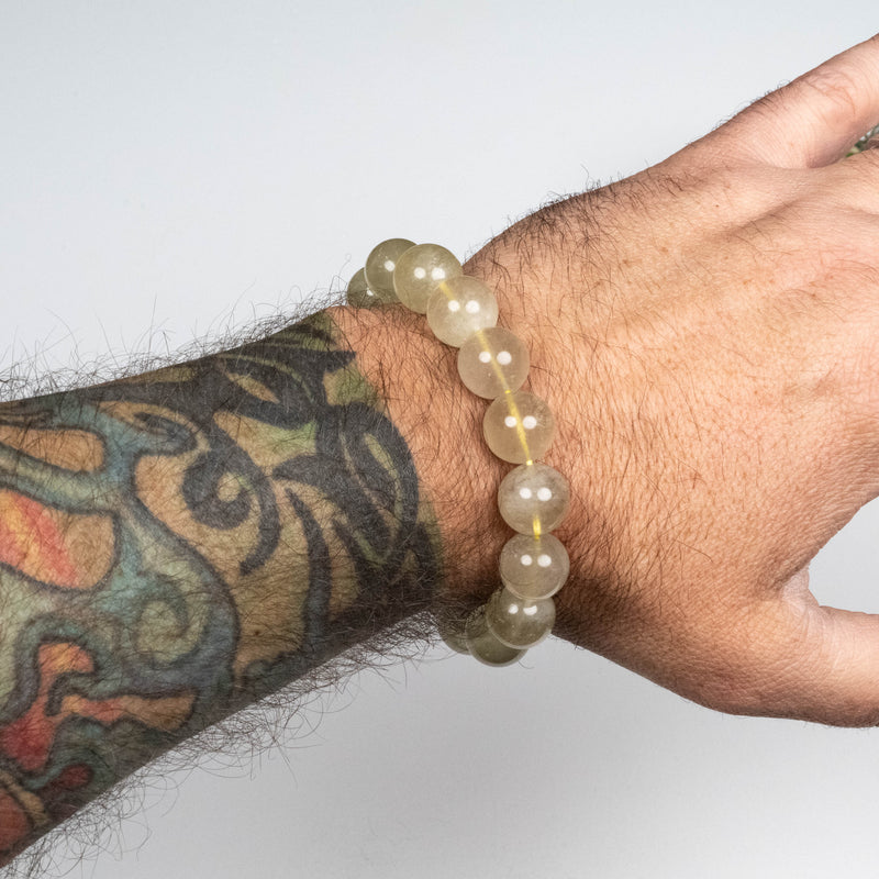 Libyan Desert Glass Bead Bracelet 46.91 g 13mm