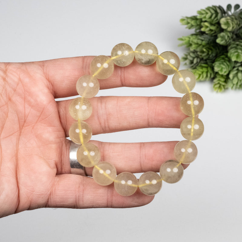 Libyan Desert Glass Bead Bracelet 46.91 g 13mm