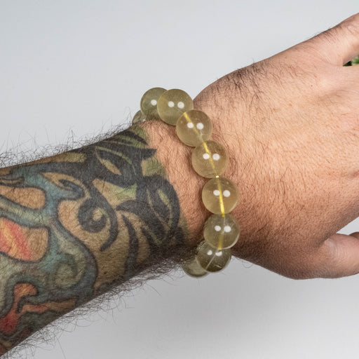 Libyan Desert Glass Bead Bracelet 68.73 g 16mm - InnerVision Crystals
