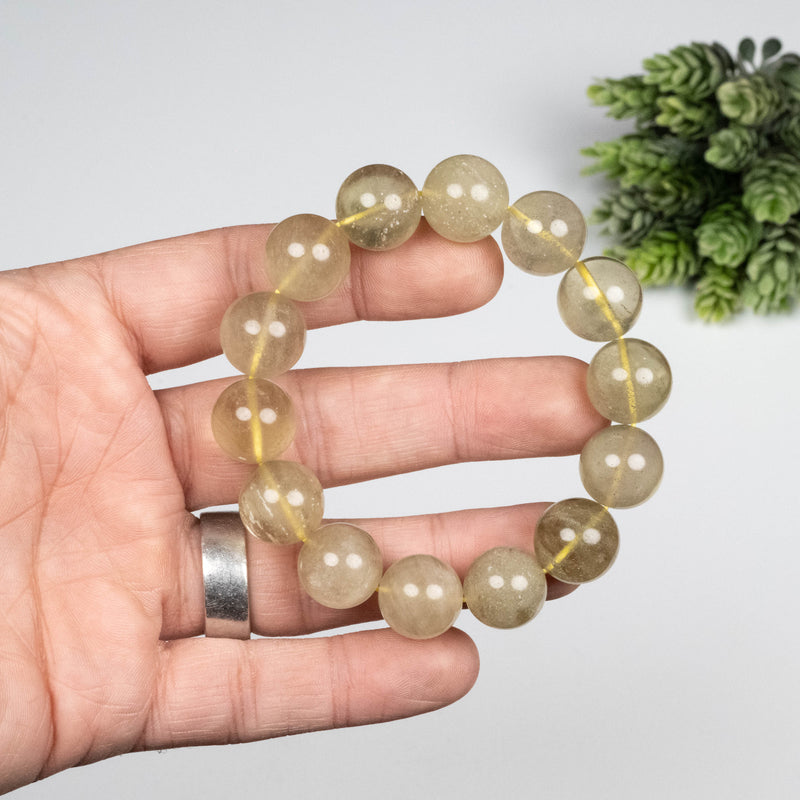 Libyan Desert Glass Bead Bracelet 56.62 g 15mm - InnerVision Crystals