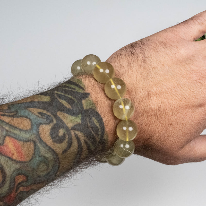 Libyan Desert Glass Bead Bracelet 68.67 g 16mm