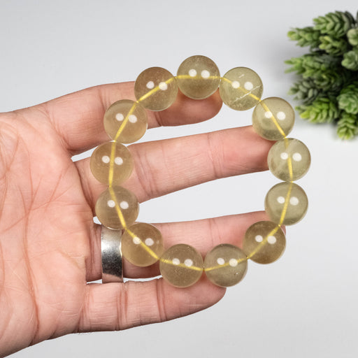 Libyan Desert Glass Bead Bracelet 68.67 g 16mm - InnerVision Crystals