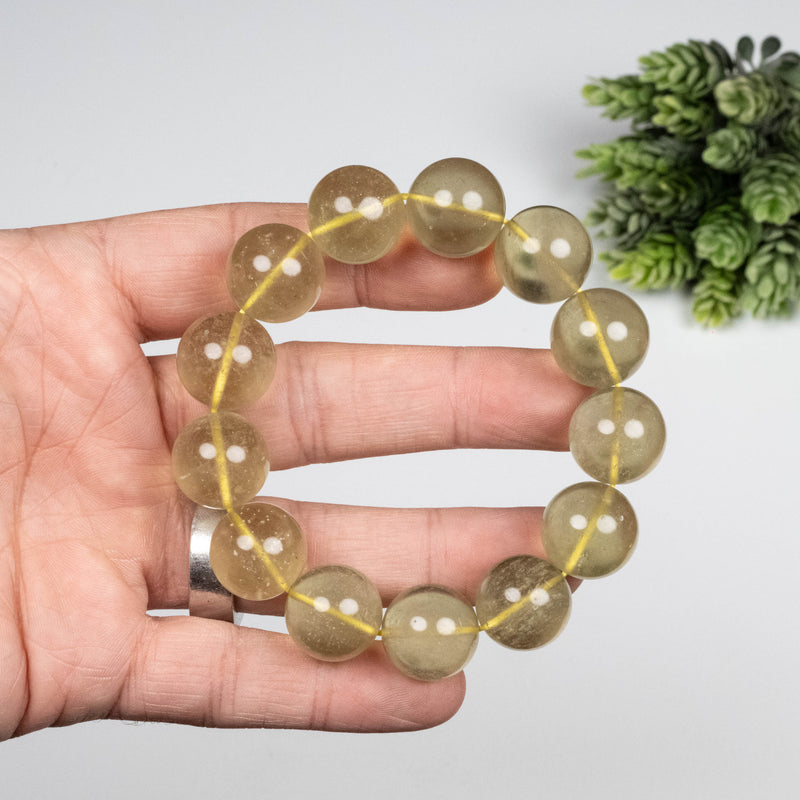 Libyan Desert Glass Bead Bracelet 77.50 g 17mm