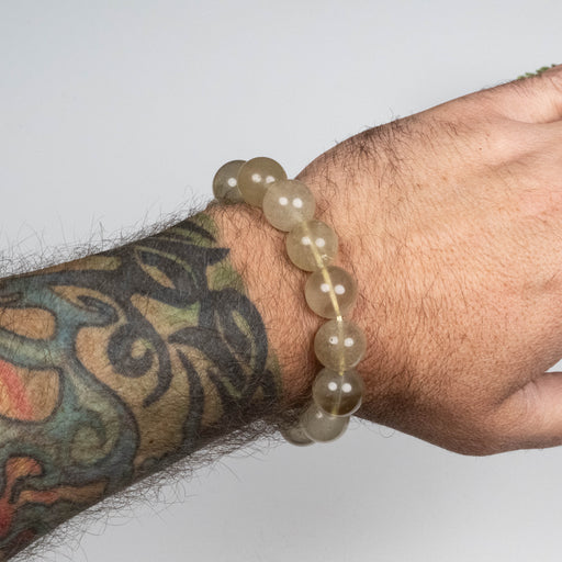 Libyan Desert Glass Bead Bracelet 56.92 g 14mm - InnerVision Crystals