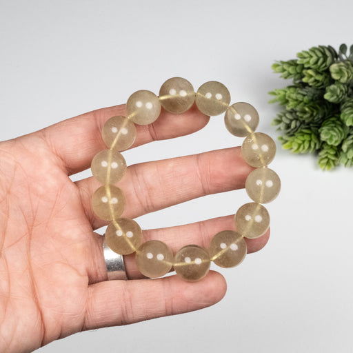 Libyan Desert Glass Bead Bracelet 56.92 g 14mm - InnerVision Crystals