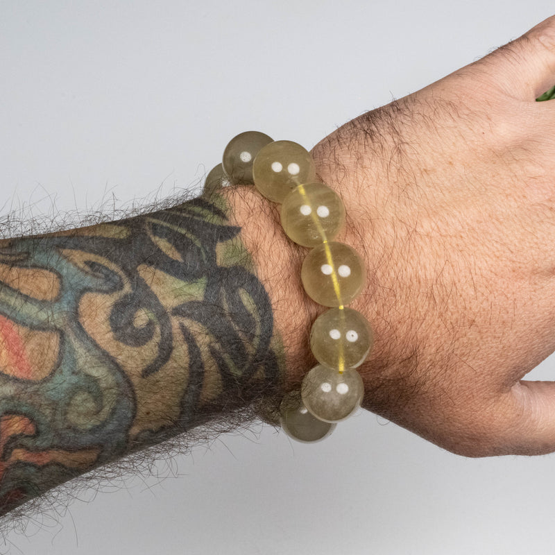 Libyan Desert Glass Bead Bracelet 82.82 g 18mm