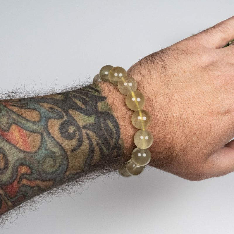 Libyan Desert Glass Bead Bracelet 49.38 g 14mm