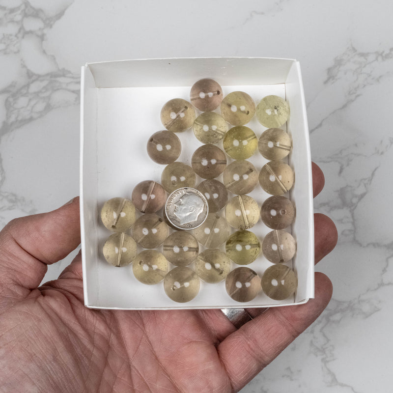 Libyan Desert Glass Beads 14mm | 100 gram Wholesale Lot