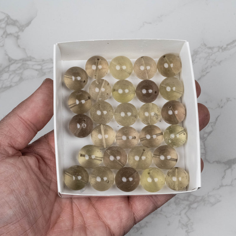 Libyan Desert Glass Beads 15-16mm | 130 gram Wholesale Lot