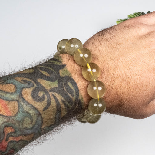 Libyan Desert Glass Bead Bracelet 77.50 g 17mm - InnerVision Crystals