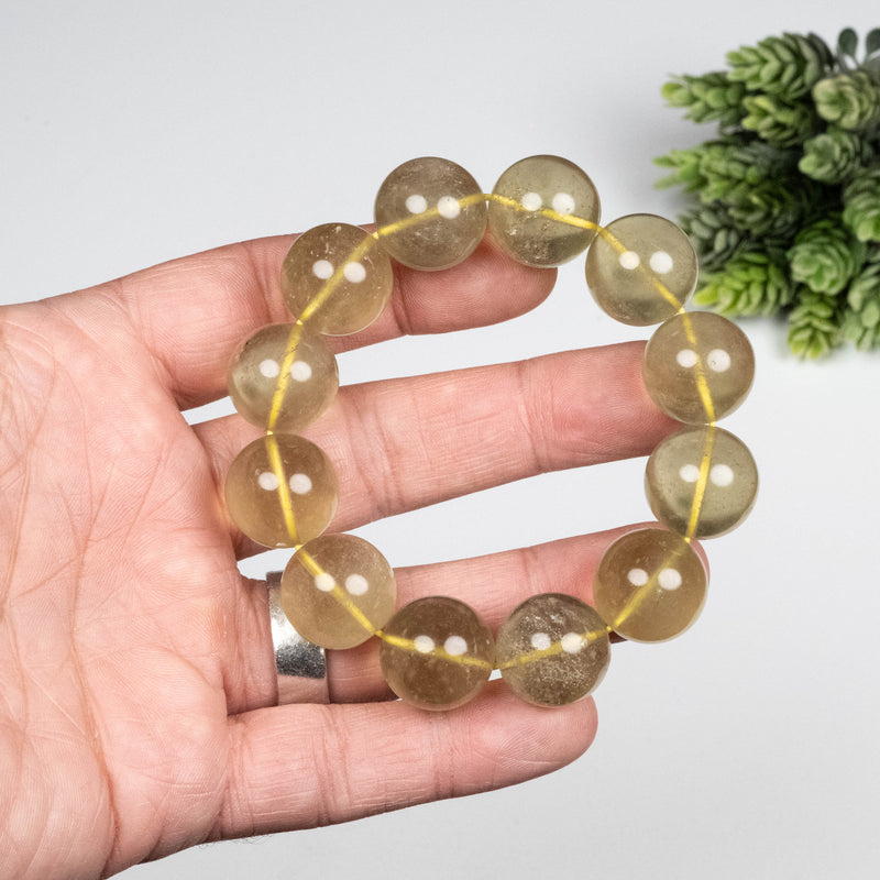 Libyan Desert Glass Bead Bracelet 77.50 g 17mm