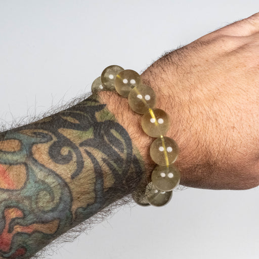 Libyan Desert Glass Bead Bracelet 68.70 g 16mm - InnerVision Crystals