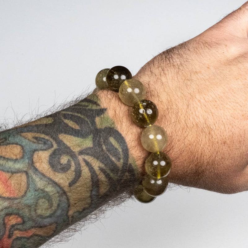 Libyan Desert Glass Bead Bracelet 61.74 g 16mm