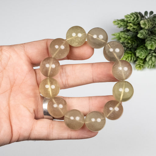 Libyan Desert Glass Bead Bracelet 86.22 g 18mm - InnerVision Crystals