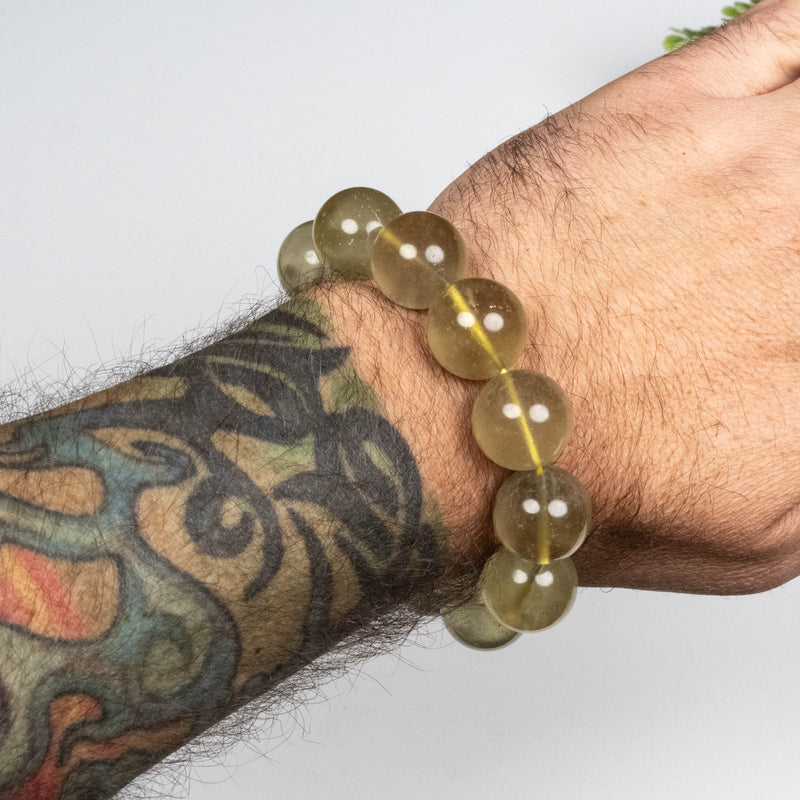 Libyan Desert Glass Bead Bracelet 91.30 g 18mm