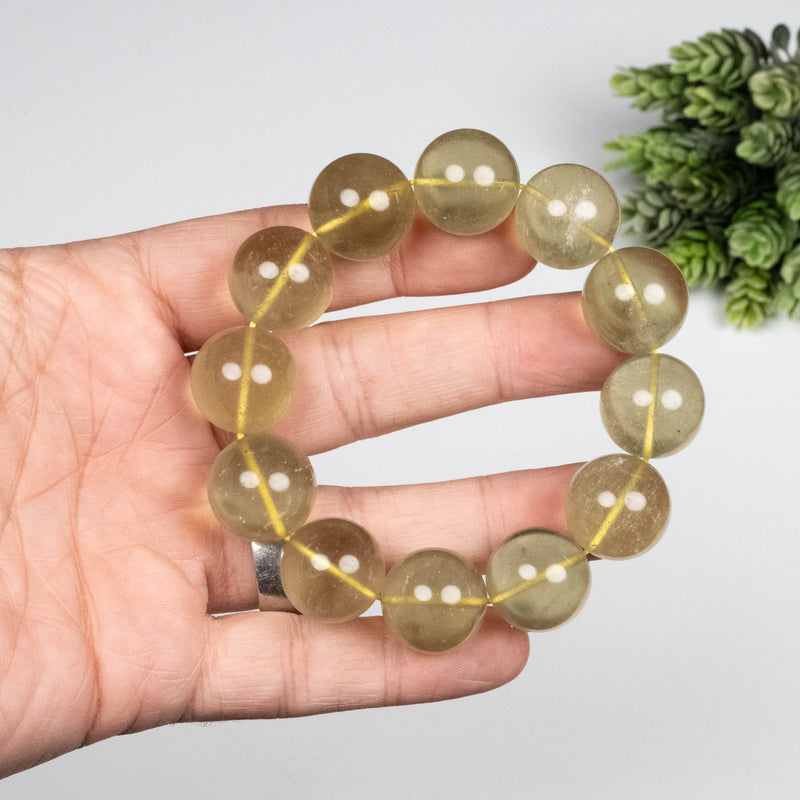 Libyan Desert Glass Bead Bracelet 91.30 g 18mm