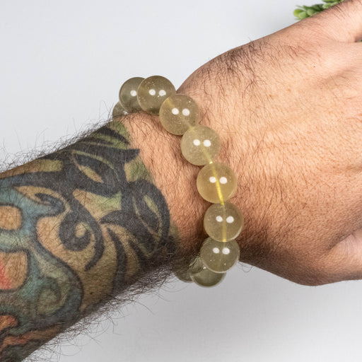 Libyan Desert Glass Bead Bracelet 66.71 g 15mm - InnerVision Crystals