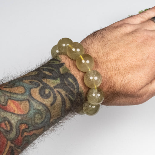 Libyan Desert Glass Bead Bracelet 96.29 g 19mm - InnerVision Crystals