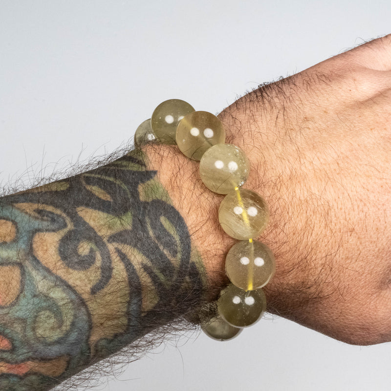 Libyan Desert Glass Bead Bracelet 81.08 g 18mm