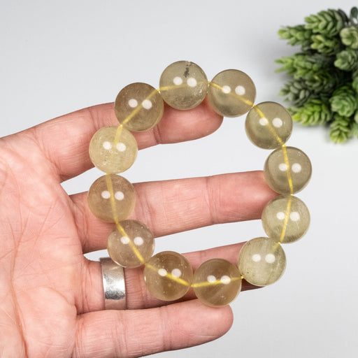Libyan Desert Glass Bead Bracelet 81.08 g 18mm - InnerVision Crystals