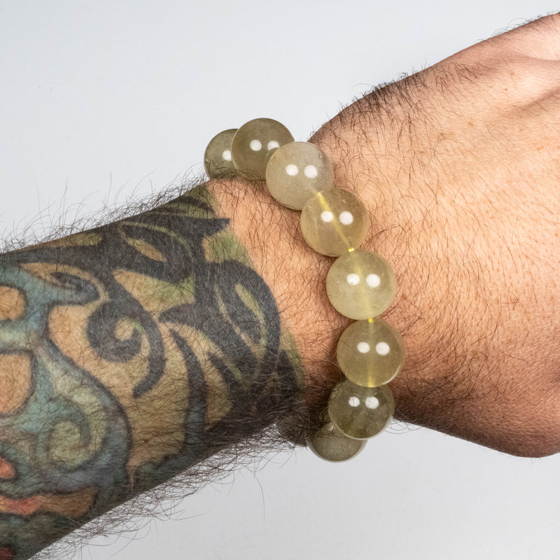 Libyan Desert Glass Bead Bracelet 68.84 g 16mm