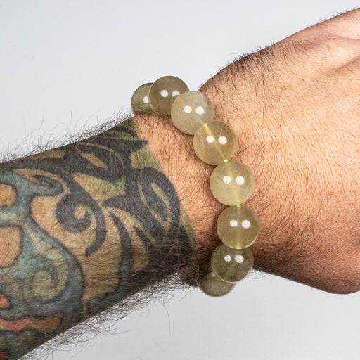 Libyan Desert Glass Bead Bracelet 68.84 g 16mm - InnerVision Crystals
