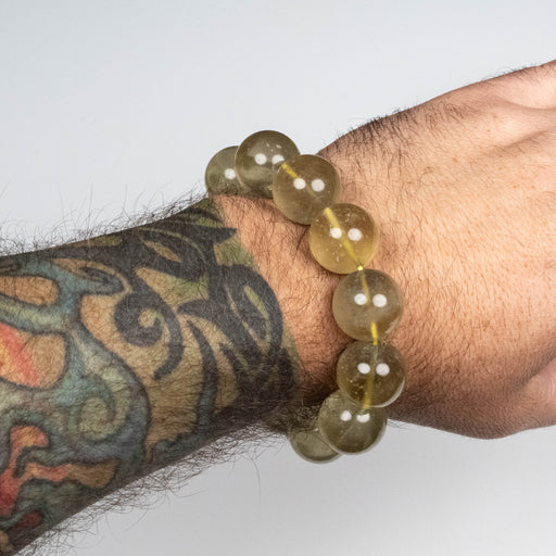 Libyan Desert Glass Bead Bracelet 98.15 g 19mm - InnerVision Crystals