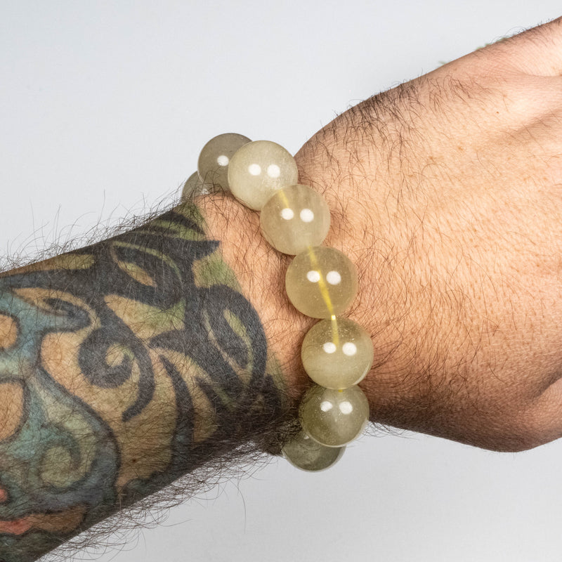 Libyan Desert Glass Bead Bracelet 77.39 g 17mm