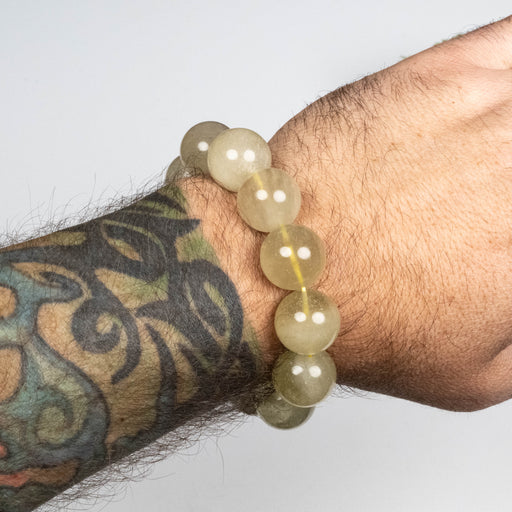 Libyan Desert Glass Bead Bracelet 77.39 g 17mm - InnerVision Crystals