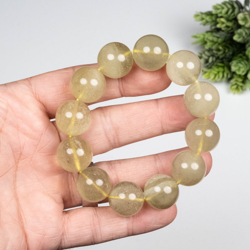 Libyan Desert Glass Bead Bracelet 77.39 g 17mm