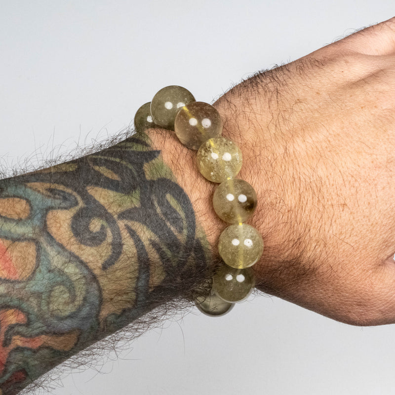 Libyan Desert Glass Bead Bracelet 68.39 g 17mm