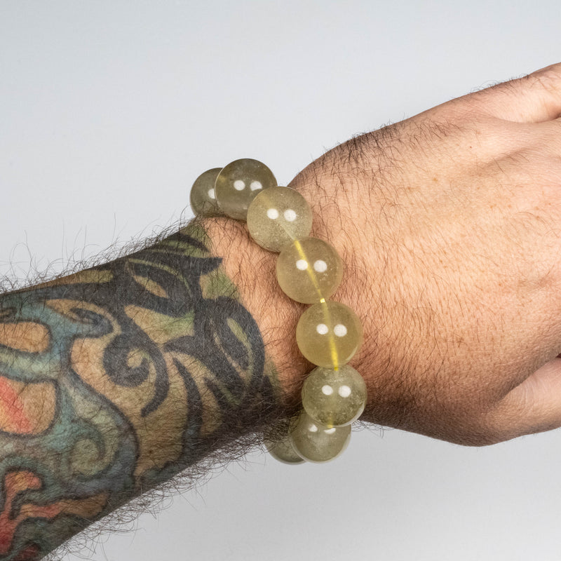 Libyan Desert Glass Bead Bracelet 90.11 g 18mm