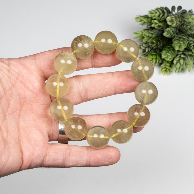 Libyan Desert Glass Bead Bracelet 90.11 g 18mm