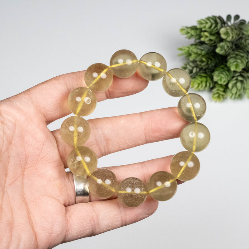 Libyan Desert Glass Bead Bracelet 73.00 g 16mm