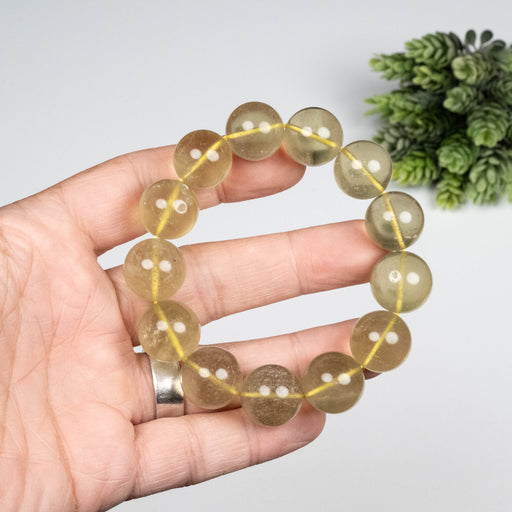Libyan Desert Glass Bead Bracelet 73.00 g 16mm - InnerVision Crystals