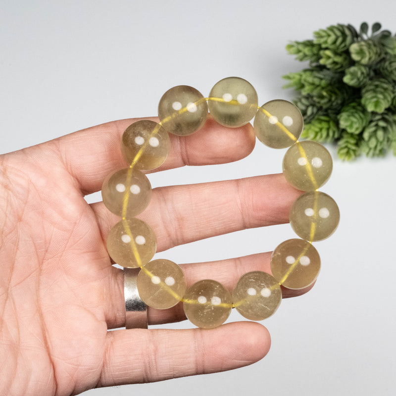 Libyan Desert Glass Bead Bracelet 77.85 g 17mm