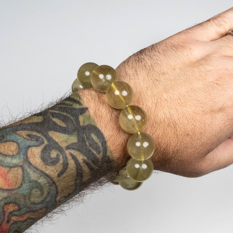 Libyan Desert Glass Bead Bracelet 99.89 g 19mm